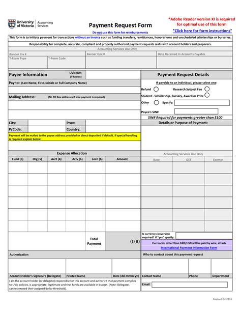 Payment Requisition Form Sample Pdf Template