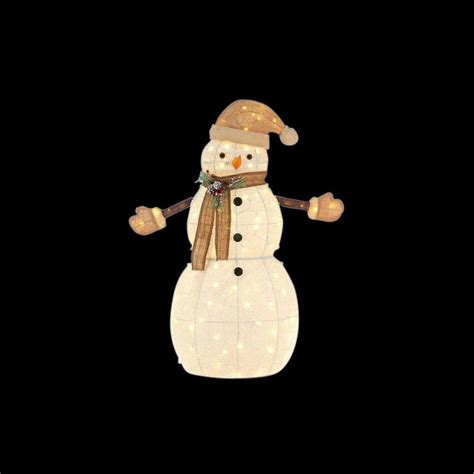 Home Accents Holiday 4675 In Led Lighted Cotton Snowman Ty163 1614 1