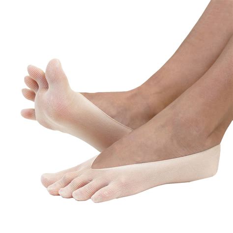 Legwear Plain Nylon Toe Foot Cover Toe Socks By Toetoe