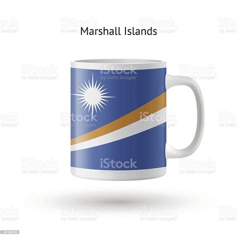 marshall islands flagge souvenirbecher auf weißem hintergrund stock vektor art und mehr bilder