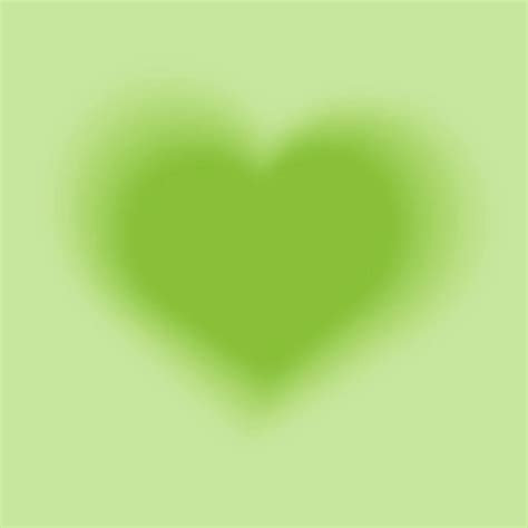 Green Blurred Heart Aesthetic Pattern Aura Colors Sensory Art Green
