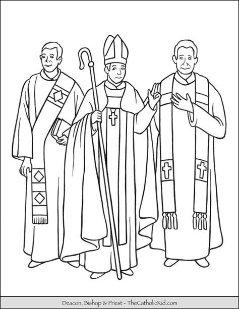 Catholic Priest Coloring Page
