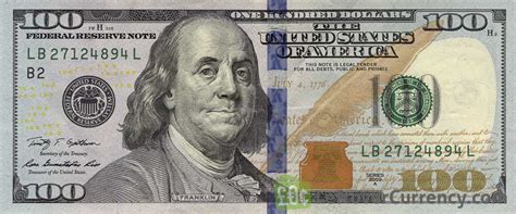 100 American Dollars Banknote Exchange Yours For Cash Today