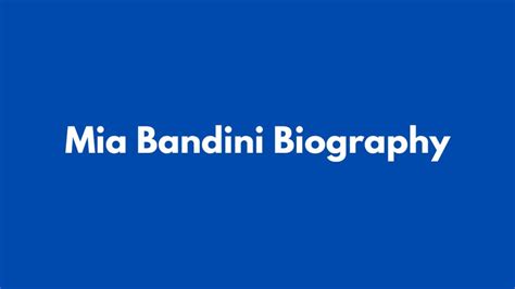 Mia Bandini Biography Born2gamer