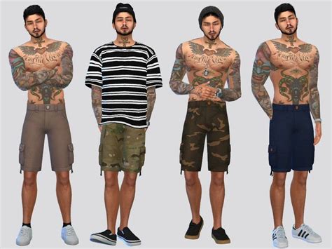 Sims 4 — Core Cargo Shorts By Mclaynesims — Tsr Exclusive Standalone