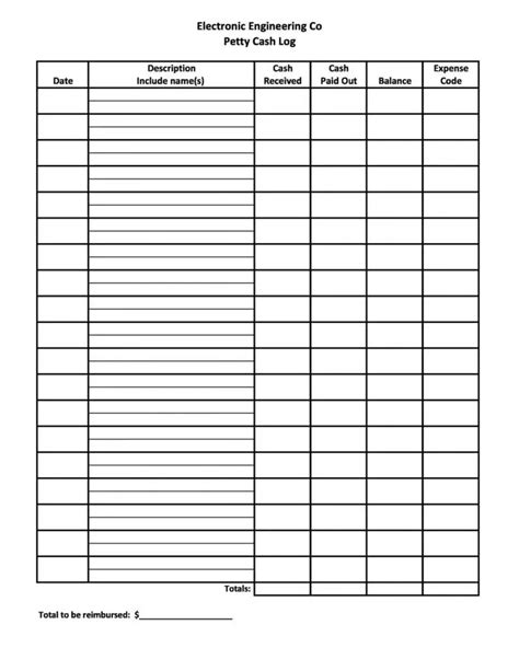 40 Plantillas Y Formularios De Registro De Caja Chica Excel Pdf Word