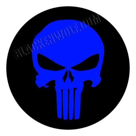 Blue Punisher Skull Logo Puddle Lights For Car Doors Only At