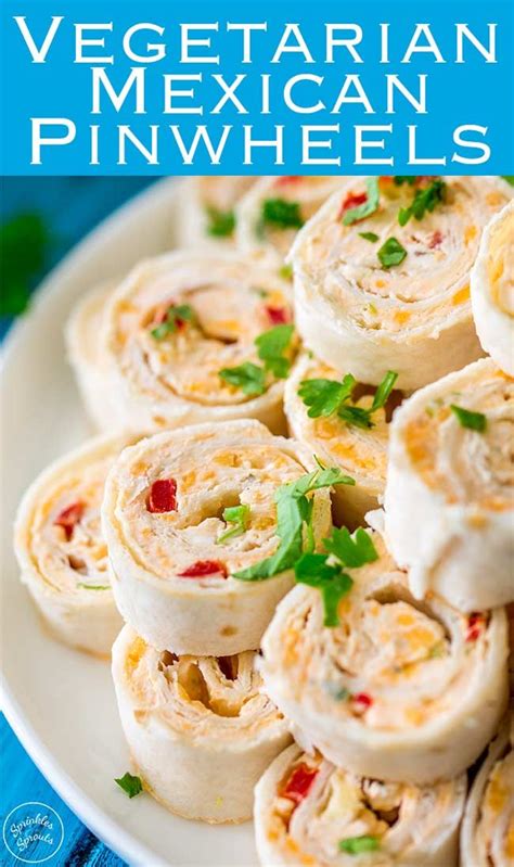 Here is the list of indian vegetarian potluck party recipes menu ideas comprising of south indian and north indian party snacks, main course, side dish recipes and dessert. Vegetarian Mexican Pinwheels | A great vegetarian snack ...