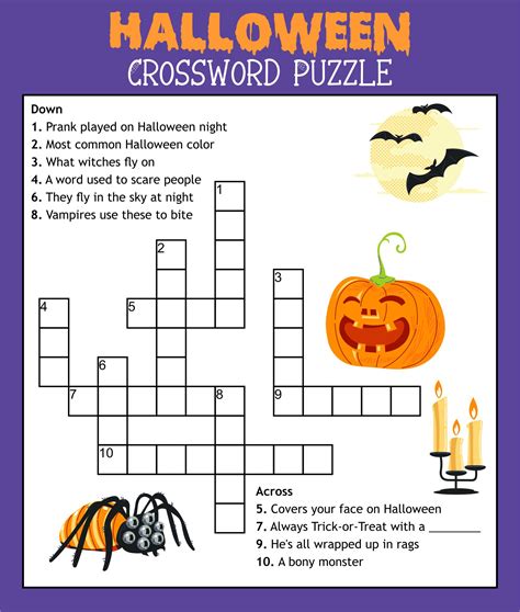 15 Best Halloween Crossword Puzzles Printable Pdf For Free At