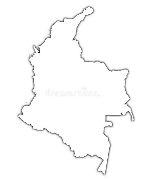 Colombia Outline Map Stock Illustration Illustration Of Boundaries
