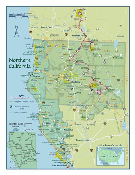 Southern Oregon Northern California Map By Shasta Cascade Wonderland