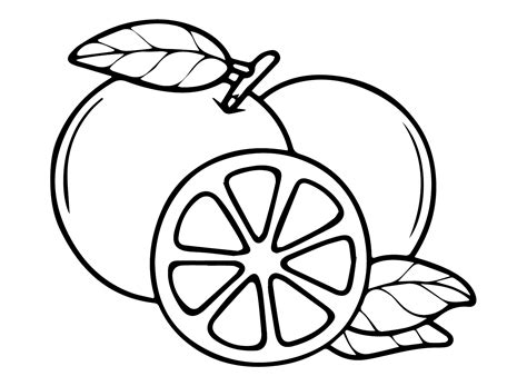 Oranges Coloring Pages