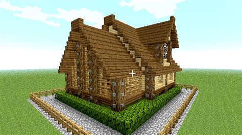 These builds are perfect for minecraft survival!!! MINECRAFT house tutorial ( cool and easy wooden house in ...