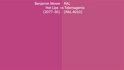 Benjamin Moore Hot Lips 2077 30 Vs Ral Telemagenta Ral 4010 Side By