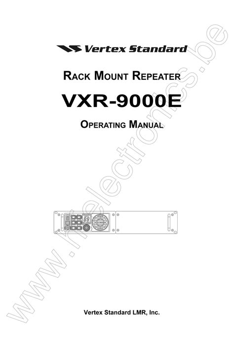 Verterx Standard Vxr 9000e Operating Manual Pdf Download Manualslib
