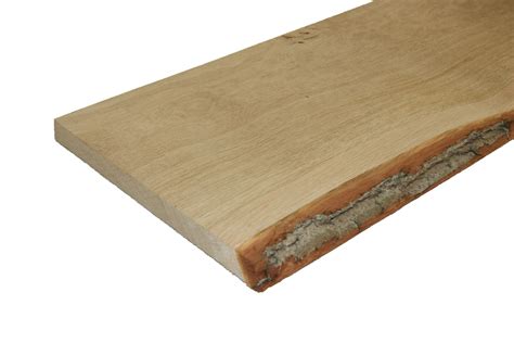 Waney Edge Oak Furniture Board L09m W300mm T25mm Departments