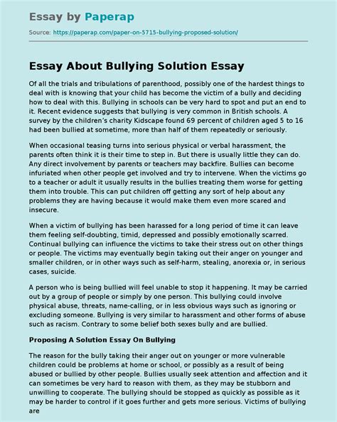 why do we need to stop bullying essay