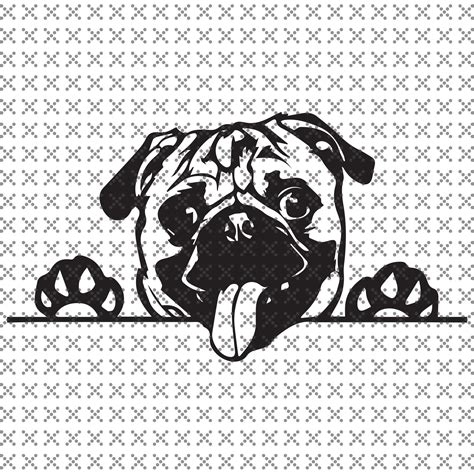 Download Pug SVG EPS PNG dxf Digital Download | Etsy