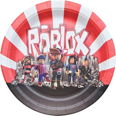 7 Inch Plates For Roblox Party Plates Birthday Disposable