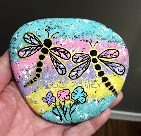 Dragonflies By Tricia Miller Dragonfly Painting Rock Painting