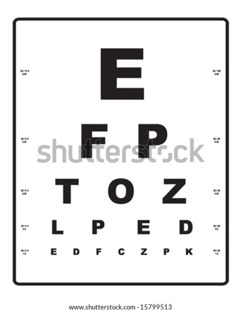 Simple Eye Exam Chart Vector Stock Vector Royalty Free 15799513