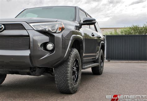 17x9 Helo He879 Gloss Black Milled On A 2015 Toyota 4runner W Specs