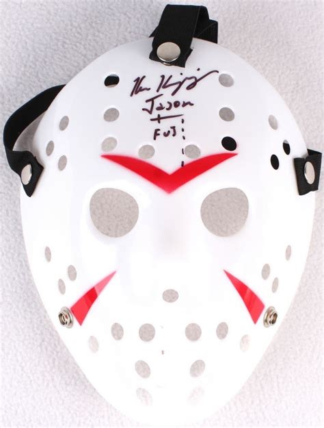 Ken Kirzinger Signed Jason Friday The 13th Hockey Mask Inscribed Fvj