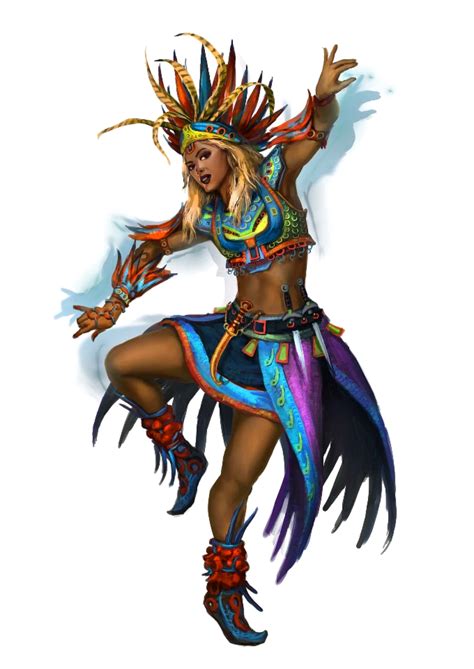 Female Human Tribal Sorcerer Pathfinder Pfrpg Dnd Dandd 35 5e 5th Ed