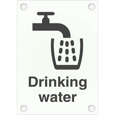Drinking Water Frosted Acrylic Sign Acrylic Sign Drinking Water