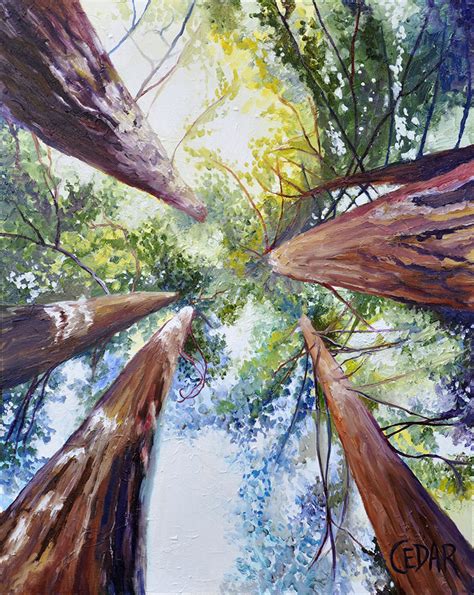 Glowing Forest Print Art By Cedar Lee