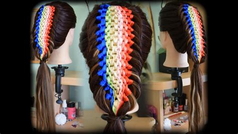 Rainbow Braid Maya Heart Hairstyles Youtube