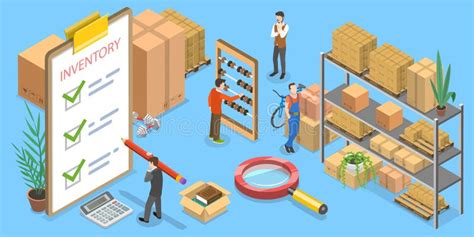 3d Isometric Vector Conceptual Illustration Of Product Inventory