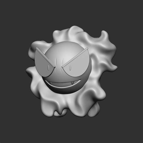 Stl File Gastly Pokemon・3d Printing Idea To Download・cults