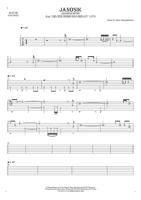 Chordify is your #1 platform for chords. Janosik - Führende Motiv - Tabulatur (Rhythm. Werte) für ...