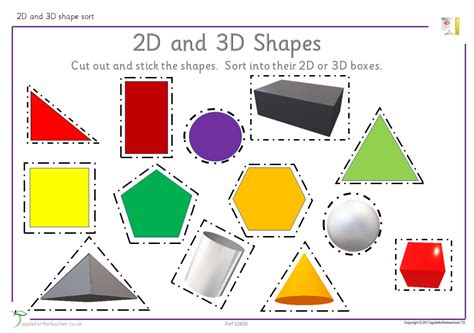 2d And 3d Shapes Printable Shapes 2d And 3d Each Student Was Given