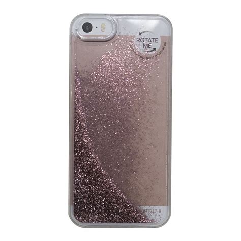 Onn Lightweight Slim Clear Case For Iphone 55sse Rose Gold Glitter