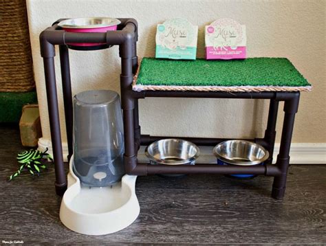 Diy Cat Food Stand With Images Cat Food Stand Diy Cat Food Dog