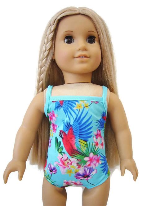 hibiscus flowers swimsuit bathing suit for 18 american girl doll clothes dollclo… american