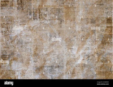 Vintage Grunge Crumpled Paper Texture Background Blurred Old Newspaper