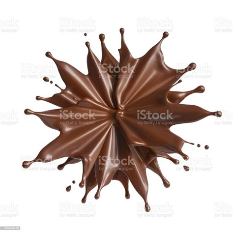 Chocolate Splash And Pouringisolated On White Background Include