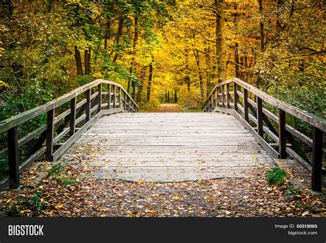 Wooden Bridge Autumn Image And Photo Free Trial Bigstock