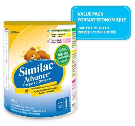 Similac® advance® provides your baby with nutrition beyond dha. Value-Pack: Similac Advance Step 1 Non-GMO, Omega-3 ...