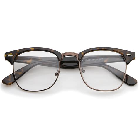 Zerouv Retro Square Clear Lens Horn Rimmed Half Frame Eyeglasses Ebay