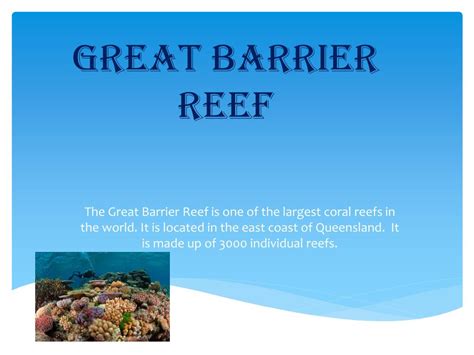 PPT Great Barrier Reef PowerPoint Presentation Free Download ID