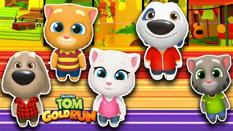 Talking Tom Gold Run Discover All The Characters Full Walkthrough Gameplay Video Youtube