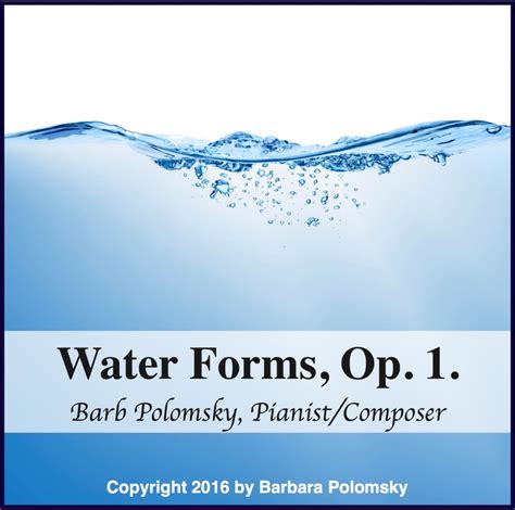 Water Forms Op 1 Solo Piano