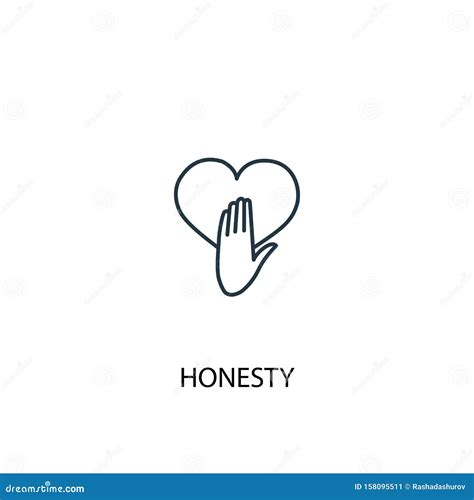 Honesty Concept Line Icon Simple Stock Vector Illustration Of