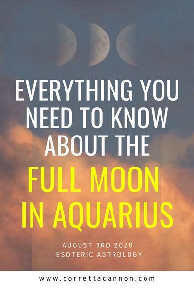 Full Moon In Aquarius August 3rd 2020 Esoteric Astrology In 2020 Moon