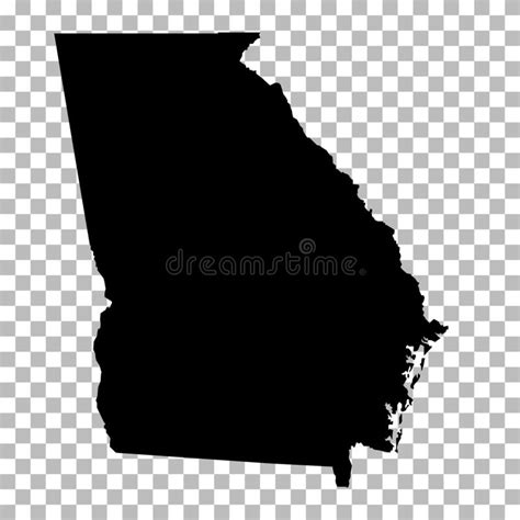 Georgia State On Transparent Background Georgia Map Sign Flat Style