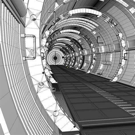 Sci Fi Tunnel 3d Model Cgtrader